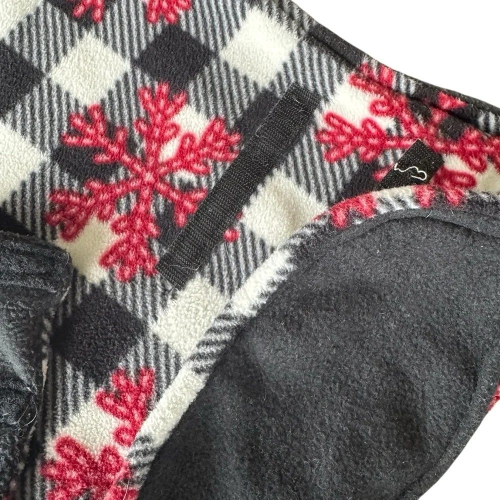 Plaid Dog Coat with Red Accents